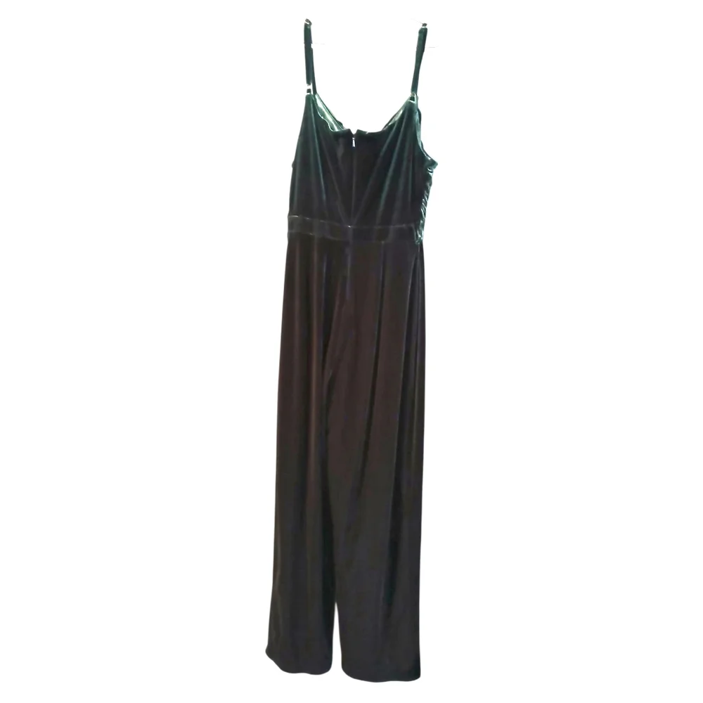 Revelry Green Velvet Cowl Neckline Pantsuit Size 0 Christmas Party Going Out
